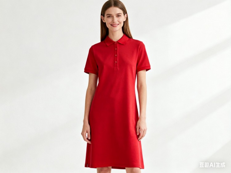 New arrival! Women's single-quality piqué breathable pure cotton long dress. The design features buttonhole check pattern.