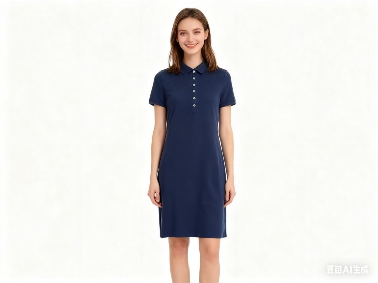 New arrival! Women's single-quality piqué breathable pure cotton long dress. The design features buttonhole check pattern.